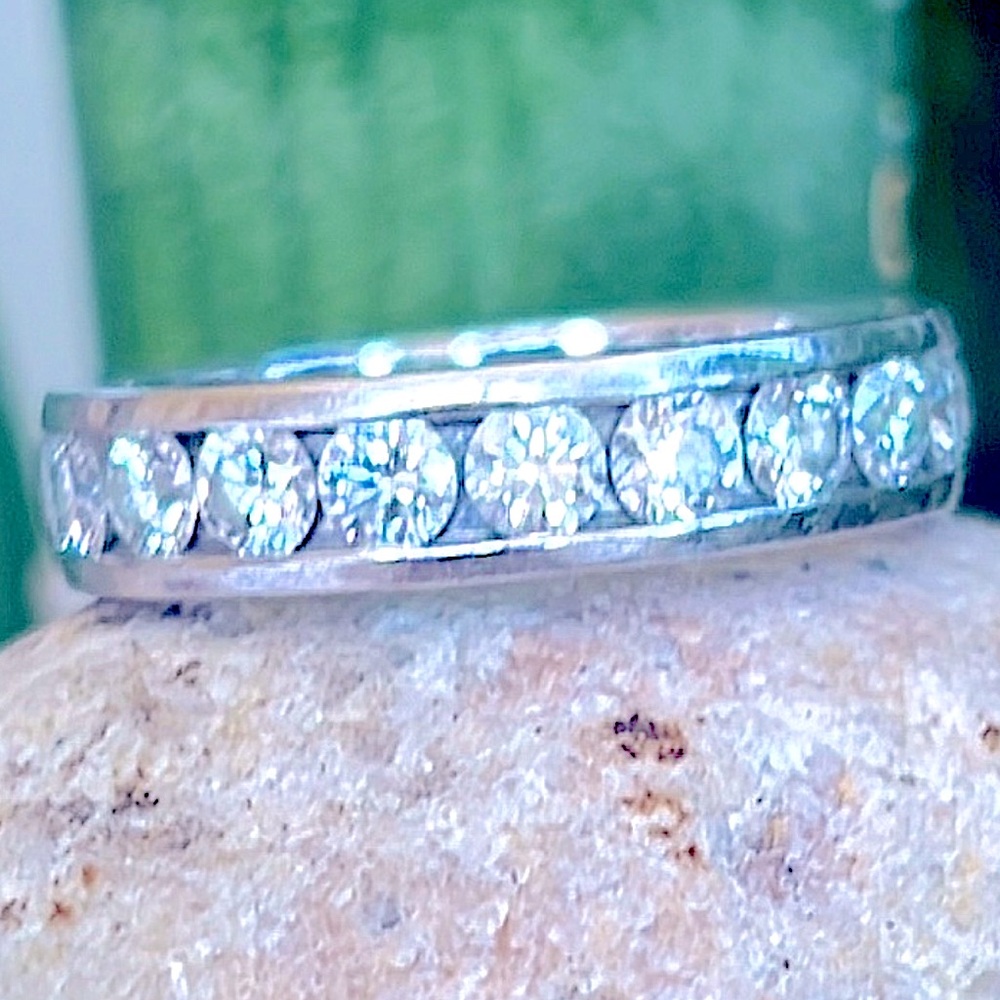 14 karat gold and 2.5 carat diamond eternity band